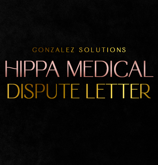HIPPA Medical Dispute Letters